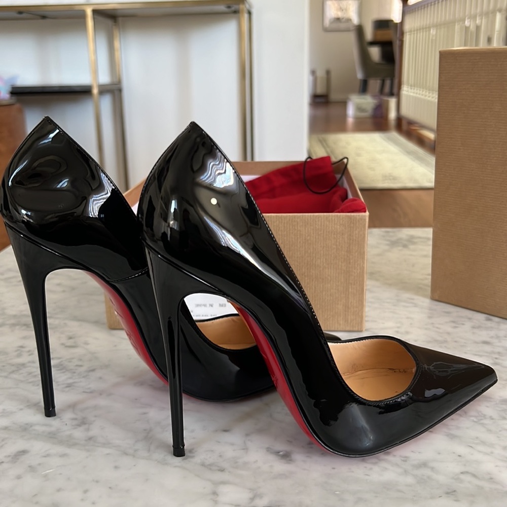 Christian Louboutin So Kate 120mm Black Patent size 38.5